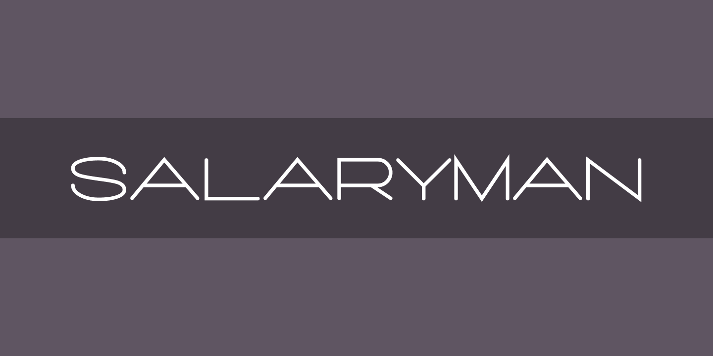 Salaryman Regular Font preview